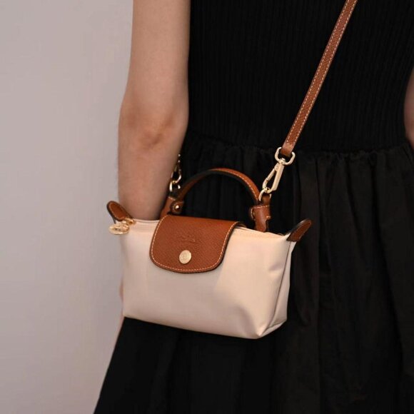 Longchamp Handbags - Longchamp Le Pliage Pouch Women's Shoulder Bag Off-White